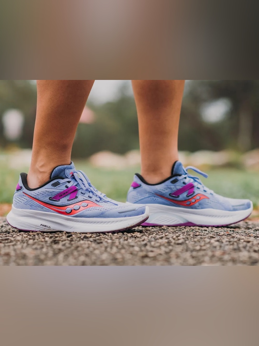 Saucony Guide 16 running shoes in a purple color way PWRRUN cushioning Sz 10.5W